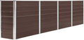 Raised Garden BedFreestanding PlantersMultifunctional High BedsBalcony Planter BoxPlant Privacy FencePatio Raised Bedsfor VegetablesFlowersOutdoor126x15.7x30.3 Galvanized Steel Brown