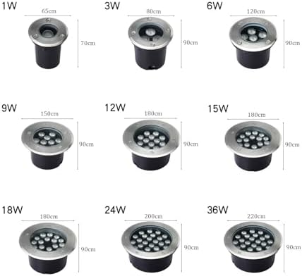 Outdoor Landscape Spotlights LED Floor Spotlight - Outdoor Landscape Light Circular Stair Step Path Floor Lamp IP66 Waterproof AC85-265V Recessed Ground Spotlight for