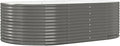 Garden Raised Bed Gray 83.5x55.1x26.8 Powder-Coated Steel Plant Pota Pots for Plants Large Planter Pot Outdoor Planters for Porch for Outdoor Plants Gardening Porch