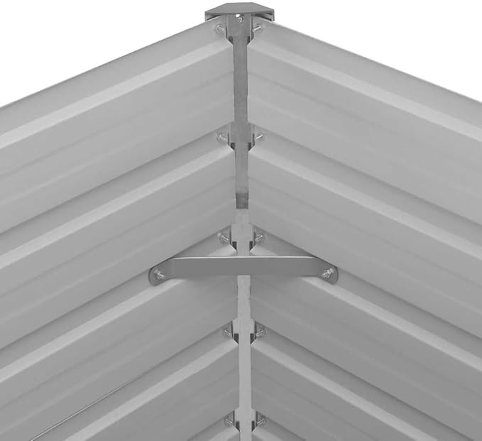 vidaXL Raised Garden Bed - Spacious 39.4x39.4x30.3 Square Galvanized Steel Green Planter - Perfect for Balconies Decks Patios or Gardens