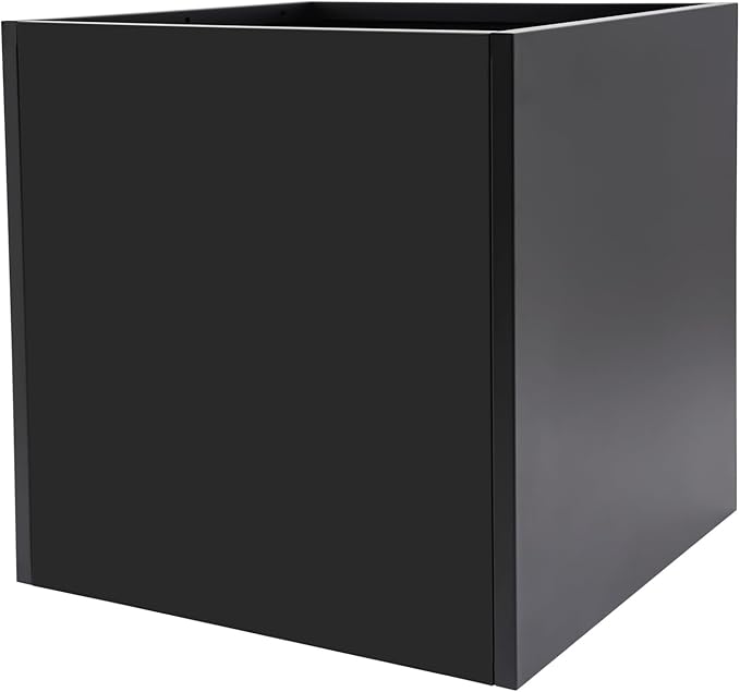 26x26x26 Inch Steel Planter Box Large Square Cube Planter for Indoor Outdoor Trees Patio Deck Yard Garden Residential(Black)