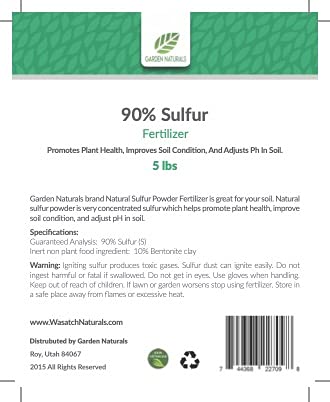 Sulfur Fertilizer 90% 5 Pounds