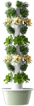 Hydroponics Growing System Tower - 5/7/9 Layers Indoor/Outdoor Garden Planter with 4 LED Grow Lights for Fruits &amp Vegetables - Efficient Hydroponic Garden System