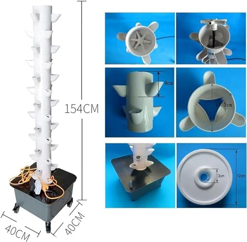 Hydroponics Growing SystemHydroponics Growing Sys with LED Grow Light - 45 Holes Garden Planter Vertical Tower for Germination Aeroponics Kit
