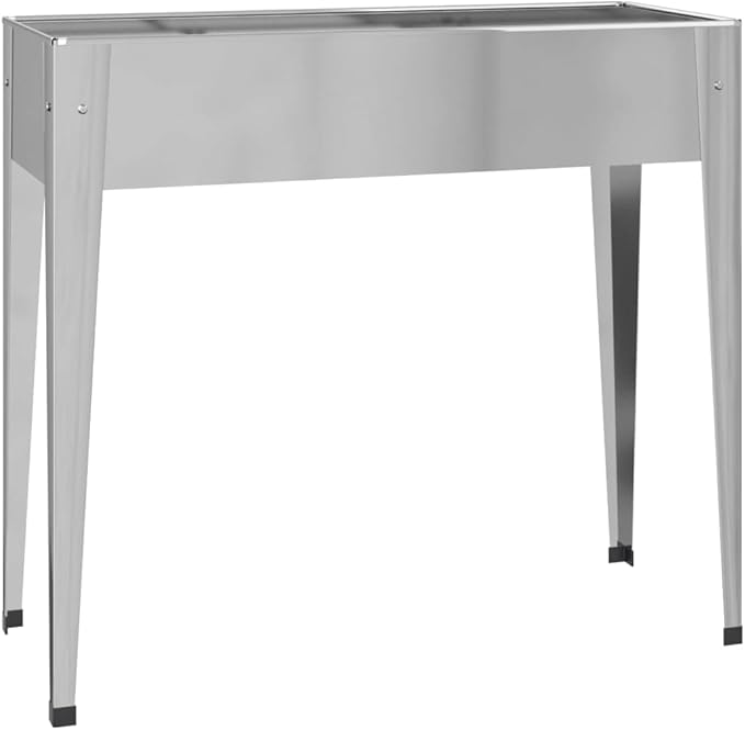 Galvanized Steel Garden Planter Raised Garden Bed Metal Planter Box Stand for Gardening Vegetables Flowers Herb 39.6x15.9x35.4 Galvanized Steel -77
