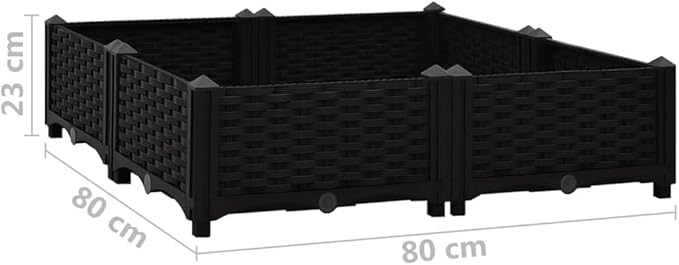 Raised BedGarden PlantersGarden PlantersGarden CenterpiecesGarden BedsRaised Beds for Growing FlowersHerbs and Fruits31.5x31.5x9.1 Polypropylene