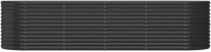 Garden Raised Bed Powder-Coated Steel 116.5x31.5x26.8 Anthracite Elevated Planter Outdoor Flower Bed Large Vegetable Garden Planter Box with Support Brackets for Patio Balcony