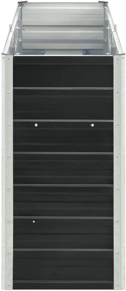 YAFF Garden Raised Bed Galvanized Steel 94.5x15.7x30.3 AnthraciteAnthracite