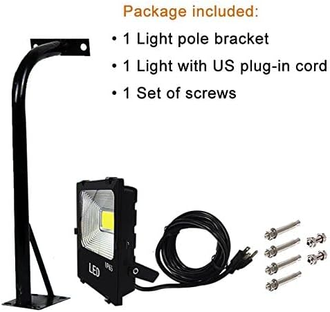 50W LED Outdoor Spotlight Included 1.6 Feet Bracket 13ft US Plug-in Cord Waterproof Landscape Lighting for Shop Sign Billboards Courtyard Garden Pathway Lights