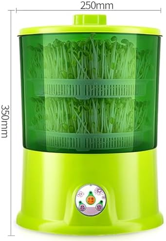 Automatic Bean Sprout Machine with 3 Layers 360 Degree Watering Large Capacity Thermostat for Radish and Wheatgrass
