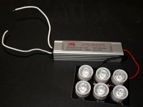 6 x 3W RED LED DIY Plant Glow Light 12V-24VDC Input 650nm-660nm w/Driver