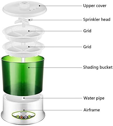Electric Sprout Bud Machine Intelligent Thermostat Vegetable Green Seeds Growing Automatic Bean Sprouts Maker 2Layer