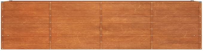 Large Garden Raised Bed Rusty Corten Steel Planter Box 126x31.5x30.3 inch Outdoor Rectangular Metal Garden Bed for Vegetables Herbs Flowers Durable Patio Planting