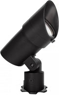 WAC Landscape Lighting LED 120V Line Voltage Large Size Accent Light with Adjustable Beam Angle and Integral Brightness Control 4000K Cool White Built-in LED in Black
