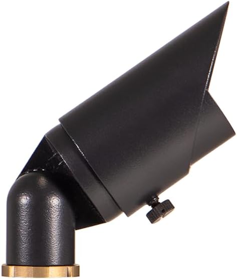 VOLT Top Dog Scotty 12V Cast Brass Mini Outdoor Spotlight (Black) for Low Voltage Landscape Lighting of Yard Lawn Garden Patio Trees &amp House