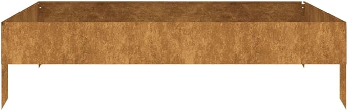 Garden Raised BedPrivacy BarriersPrivacy FencesDecorative Patio PlantersFreestanding PlantersGardening Accessoriesfor BalconyTerracePatioCourtyard39.4x39.4x10.2 Corten Steel