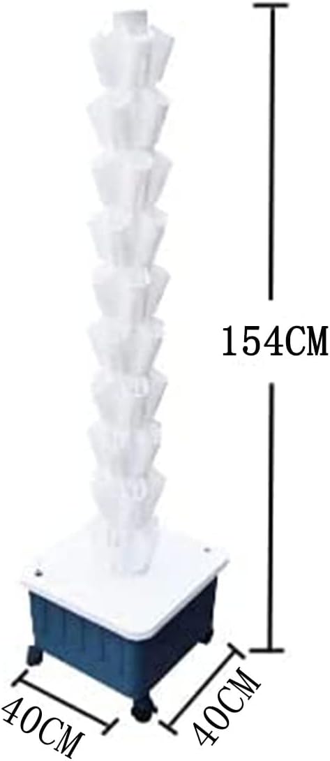 Vertical Grow Tower Hydroponics Growing System for Indoor Outdoor Garden Soilless Cultivation Growing System with Water Pump Nest Basket Sponge
