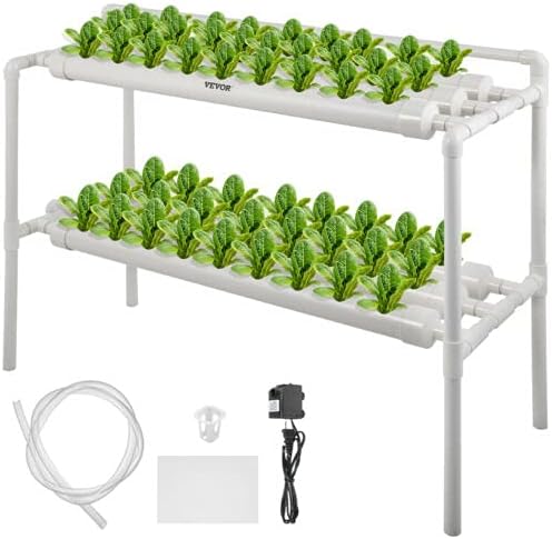 Hydroponic Growing Pipe Kit 36/54/72/90/108 Holes Sites 1 Layers to 4 Layers Planting Sites Grow Box Water Culture System (Color : 2F 6Pipes 54 Sites) (2f 6pipes 54 Sites)