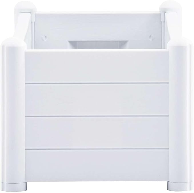 White Polypropylene Raised Garden Bed Planter 39.4 x 16.9 x 13.8 in UV-Resistant Indoor Outdoor Use for Vegetables Herbs