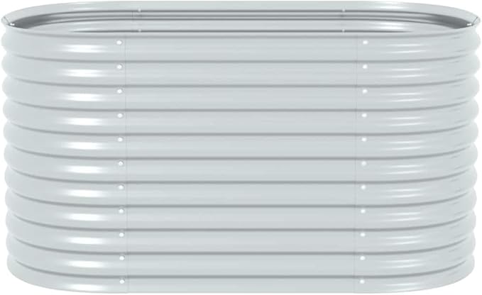 Raised Garden Bed 63 x 31.5 x 31.9 Galvanized Steel Silver Planter for Outdoor Flower &amp Vegetable Garden Raised Beds Elevated Garden Boxes