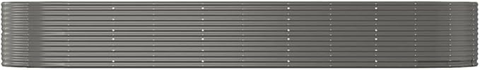 SKM Garden Raised Bed Gray 176x55.1x26.8 Powder-Coated Steel (28.92 KG/63.624 LBS)