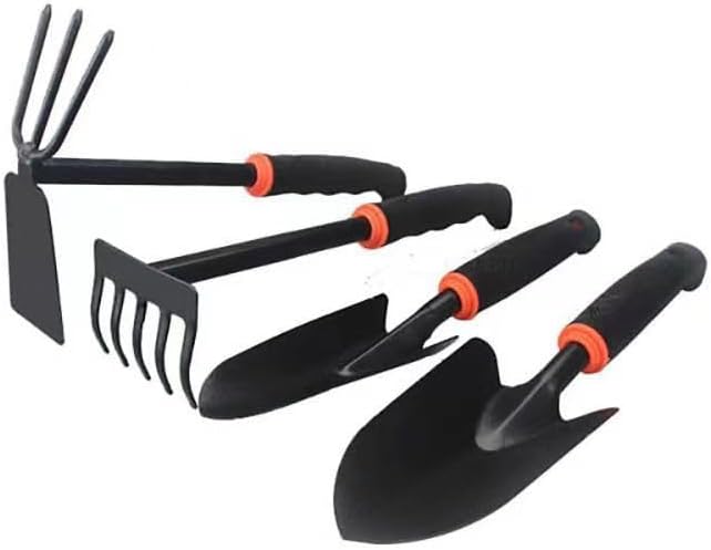 4-Pack Garden Tool Set Heavy Duty Gardening Tool Set with Non-Slip Rubber Grip Outdoor Hand Tools Ideal Gardening Tool Kit Gifts for Women and Men