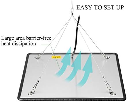 LED Grow Light 1000W 225 LED Ultra Thin Light Weight Easy to Install Red Light
