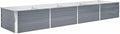 SKM Raised Bed Grey Galvanized Steel 126.0 x 31.5 x 17.7 inGrey (Weight 24.52KG)