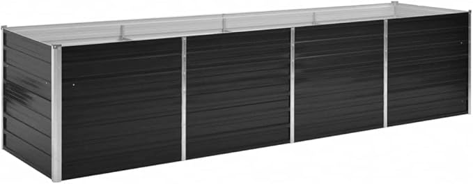 Raised Garden Bed Metal Galvanized Steel Planter Box Outdoor 126x31.5x30.3 Large Elevated Garden Bed for Flowers Vegetables Herbs and Plants