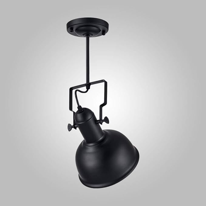 1-Light Industrial Vintage Semi-Flush Ceiling Spotlight Modern Spot Lamp Track Lighting Black/Orange Wall Mount Track Lights for Farmhouse Balcony High Brightness Lamps