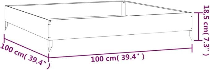 vidaXL Garden Raised Bed - Durable Corten Steel with y Finish Large Space for Plants Vegetables &amp Flowers. Ideal for Garden/Patio Decor.