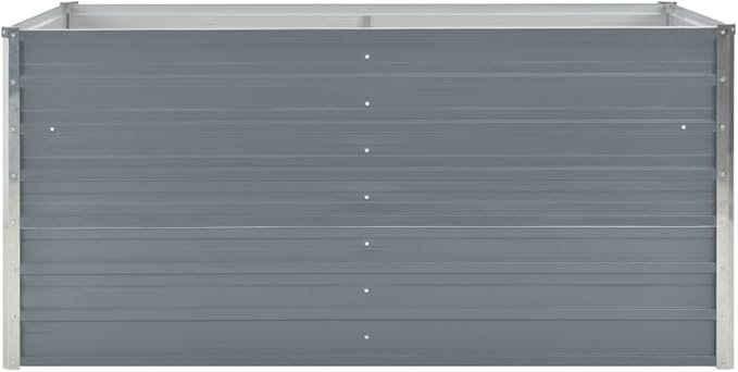 Metal Raised Garden Bed for Vegetables Outdoor Garden Raised Planter Box Backyard Patio Planter Raised Beds for Flowers Herbs Fruits Raised Garden Bed 63x31.5x17.7 Galvanized Steel Gray