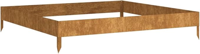 vidaXL Garden Raised Bed - Durable Corten Steel with y Finish Large Space for Plants Vegetables &amp Flowers. Ideal for Garden/Patio Decor.