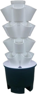 Hydroponic Growing Tower System with Hydrating Pump and Timer for Vertical Home Garden Cultivation of Herbs Fruits and Vegetables