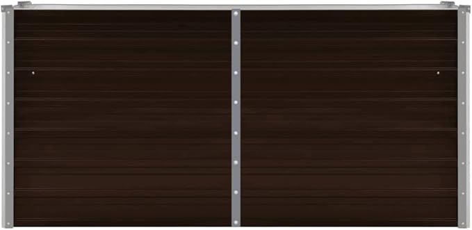 SKM Garden Raised Bed Brown 63x15.7x30.3 Galvanized Steel (10.06 KG/22.132 LBS)