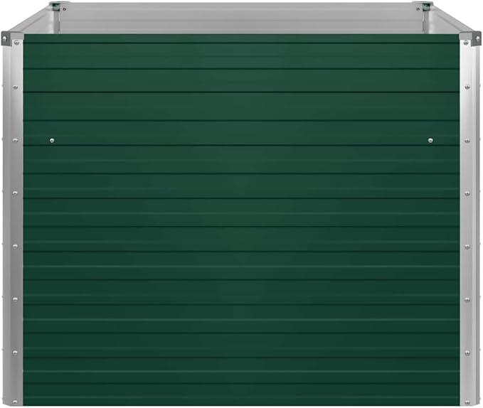 Green 39.4 Galvanized Steel Raised Garden Bed for Vegetables &amp Flowers Drainage &amp UV Resistant