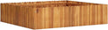 Acacia Wood Raised Bed for Outdoor Garden - Galvanized Solid Bed for Fence Retaining Wall Landscape - Natural Color Durable Wire
