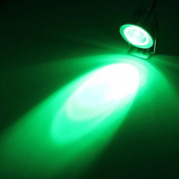 LED Swimming Pool Light- 10W Pond Fountain SpotLights Embedded Floor Lamp Underwater Lights 12V Waterproof IP68 Landscape Lighting(B-Green)