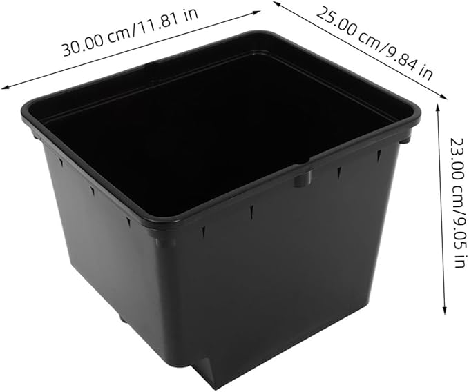 POPETPOP 1set Soilless Cultivation Barrels for Hydroponic Gardening Vegetable and Fruit Planting Nursery Boxes Black No Lid for Indoor and Outdoor Plant Growth