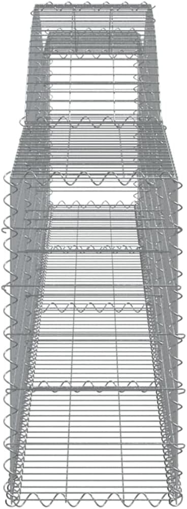 Gabion Baskets Galvanized Iron Welded Wire Cage Mesh Rock Retaining Walls for Landscape Steel Fence Garden (400 x 400 x 80 cm)