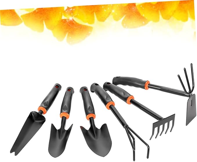 VICASKY 6pcs Garden Tools Shovel Hoe Rake Hoe Plastic Handle Garden Shovel for Home Balcony