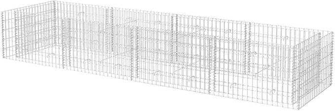 Outdoor Garden Gabion Basket Planter Steel Garden Decoration for Patio Garden Swimming Pool Terrace Gabion Raised Bed Steel 141.7x35.4x19.7