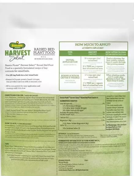 Harvest Select 3 lbs. Natural &amp Organic Raised Bed Plant Food to Support Vegetable and Herb Growth 3102306