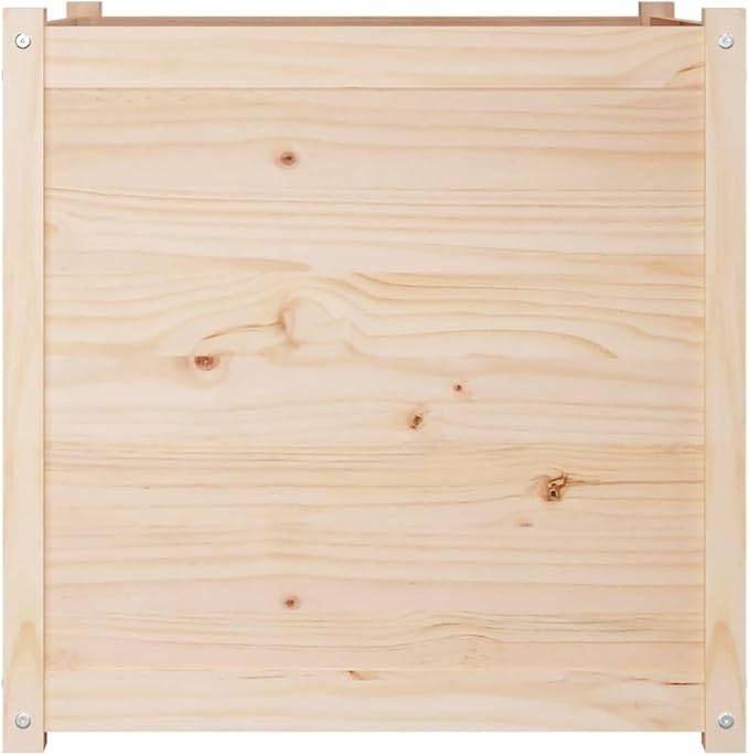 Wooden Garden Planter Box Raised Garden Bed Indoor Outdoor Planter Outdoor Wood Raised Garden Bed for Vegetables Flowers Herbs 27.6x27.6x27.6 Solid Wood Pine-266