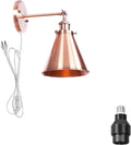 Hook Mounted Plant Light Full Spectrum 4500K 10W Adjusted Angle &amp Light Beam Range 15-60 Degree Vintage Red Bronze Wall Lamp for Indoor Plants Flowers Growing