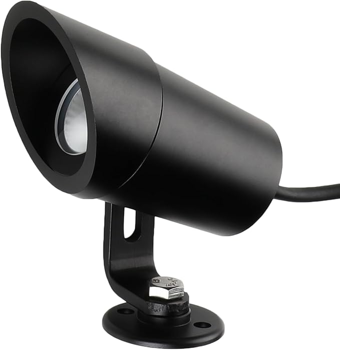 LED Landscape Spotlights 5W 12V-24V DC Anti-Glare Garden Lights IP67 Waterproof Outdoor Decorative LampsWarm White 3000K Black