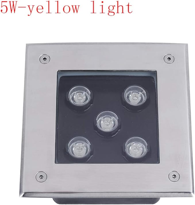 5W LED Embedded Underground Light IP55 Waterproof Outdoor Garden Landscape High Bright Recessed Lamp Buried LED Lighting for Garden Decoration Spotlight Fittings