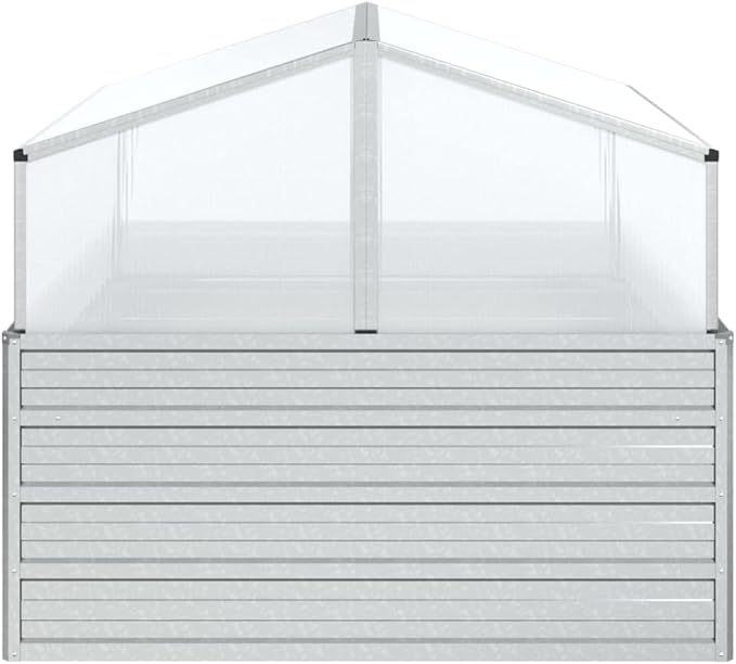 Garden Portable Aluminum Frame Greenhouse Raised Flower Planter Protection Indoor &amp Outdoor Mini Greenhouse for Garden Patio Balcony 39.4x39.4x33.5 Silver-582