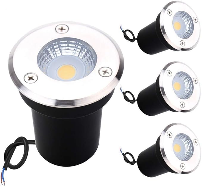 Wall Sconces Landscape Lights Led Well Lights Ground Lights Ip67 Waterproof Low Voltage Landscape Lighting Spotlight for Driveway Deck Step Garden Outdoor Light