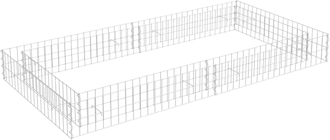 Gabion Raised Bed Large Heavy Duty Galvanized Steel Planter for Garden Balcony or Patio Decoration